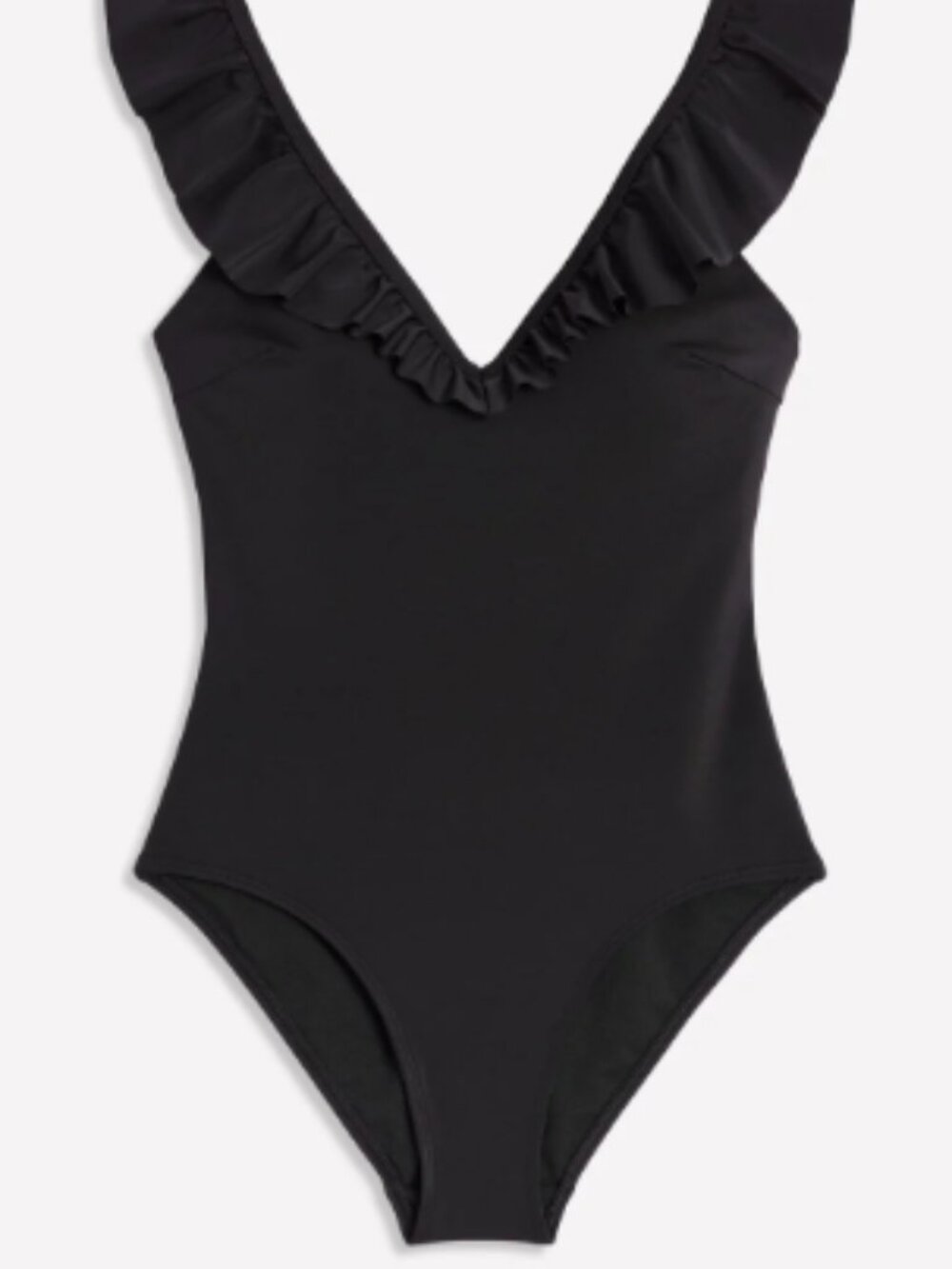 Boden Size 10 Black Evia Ruffle Swimsuit One Piece - Picture 4 of 9